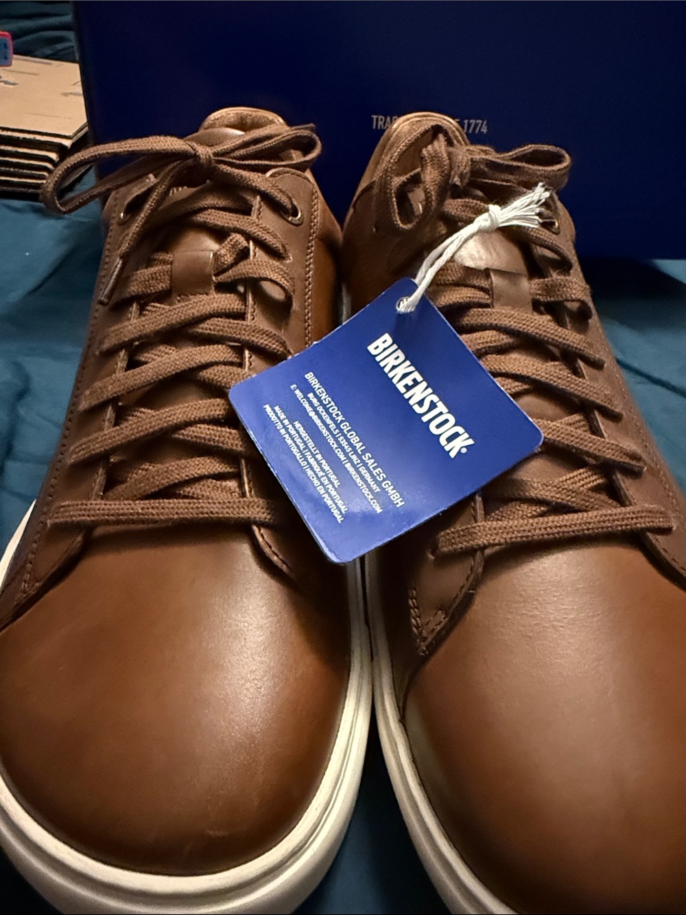 Birkenstock Men’s Brown Leather Lace-Up Sneakers